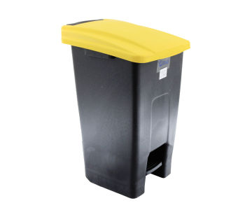 New Arrivals For Gitco DBWP790 50 Litre Bluewave Dust Bin With Pedal - Black and Yellow - ID 115489