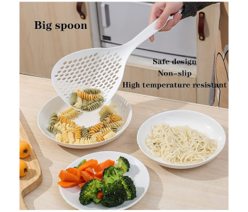 Express Delivery - GTC Silicone Large Scoop Colander Strainer - White - ID 114788