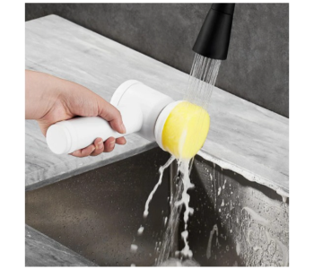 Express Delivery - Galaxy Ocean Handheld Electric Bathtub Brush Kitchen Bathroom Sink Cleaner Tool Set - White - ID 115372