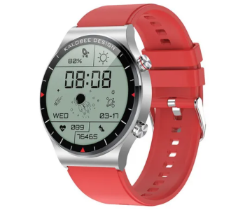 Express Delivery - MKZ SK8 Plus Smart Watch with Bluetooth and Silicone Strap - Red - ID 114548