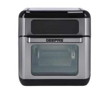 Geepas GAF37518 1500 Watts 9 In 1 10 Litre Air Fryer Oven - Black And Silver in KSA
