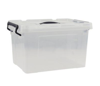 Express Delivery - Royalford RF10138 33Litre Transparent Storage Box with Handle - ID 116832