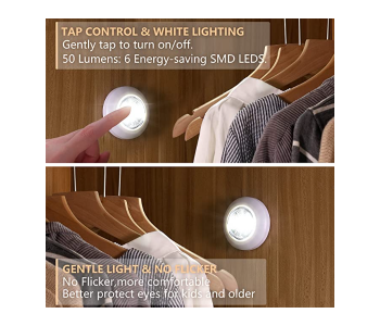 Pack Of 2 LED Battery Powered Wireless Night Lamp Light Stick - White in KSA
