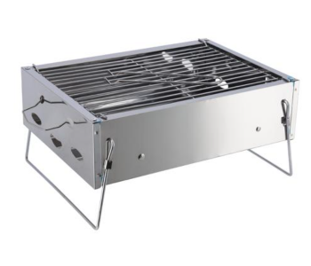 Express Delivery - Royalford RF10361 Stainless Steel Barbeque Stand with Grill - Silver - ID 116810