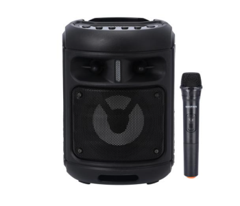 Krypton KNMS5392 1200mAh Portable Rechargeable Speaker With Wireless Mic - Black in UAE