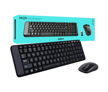 Express Delivery - Logitech MK220 Wireless Keyboard and Mouse - Black - ID 117116