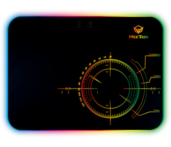 Express Delivery - Meetion MT-P010 Backlit RGB LED Gaming Mouse Pad - Black - ID 116637