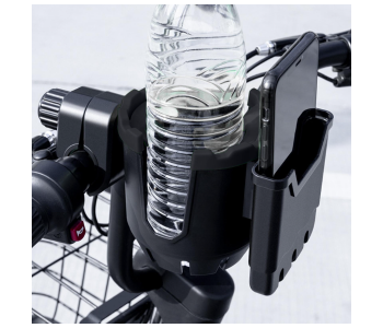 Generic 2 In 1 Universal Cup Holder With Phone Holder Organizer - Black in OMAN