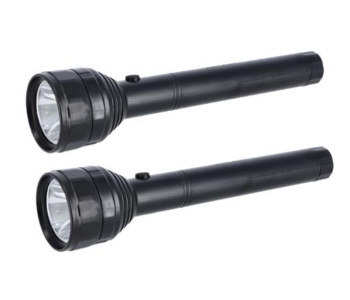 Krypton KNFL5443 3000mAh 2 Piece Rechargeable LED Flashlight - Black in KSA