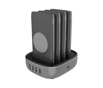 Express Delivery - Powerology PPBCHA1041-BK 4 in 1 10000mAh Wireless Power Bank Station - Black - ID 115923