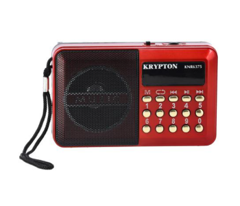 Krypton KNR6375 Rechargeable Digital Radio With Mp3 Player - Red And Black in UAE
