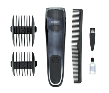 Express Delivery - Geepas GTR56050 Digital Rechargeable Vacuum Hair and Beard Trimmer  - Black - ID 116933