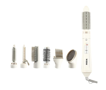 Rozia HC8110 7 In 1 Hair Styler Multistyler For Various Curls And Dryer With 7 Accessories - White in OMAN