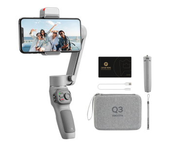 Express Delivery - Zhiyun Smooth Q3 Smartphone Gimbal Stabilizer Combo - Grey - ID 118627