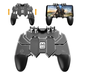 Express Delivery - AK66 Six Fingers PUBG Game Controller Gamepad Metal Trigger Shooting Free Fire Gamepad Joystick - Black - ID 117497