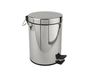 Express Delivery - Stainless Steel Dust Bin 5 Litre - Silver - ID 117615