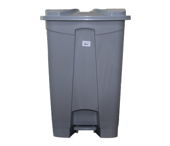 Express Delivery - Plastic Dust Bin 48 Litre With Pedal - Light Grey - ID 117622