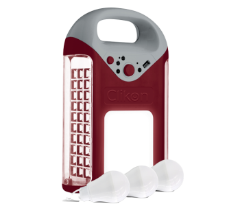 Express Delivery - Clikon CK7005 4500 mAh Rechargeable Tri Light Lantern - Maroon - ID 118819