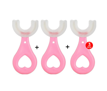 RMN Combo Of 3 Piece U Shaped Silicone Toothbrush For Kids in OMAN