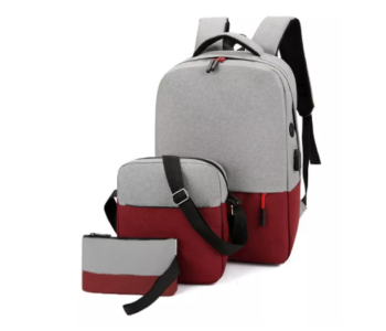 FN Set Of 3 Pieces Business Laptop Backpack - Red in KSA
