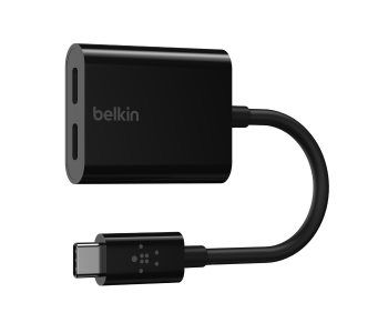 Express Delivery - Belkin F7U081btBLK Rockstar USB Type-C Audio And Charge Adapter - Black - ID 64673