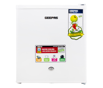 Geepas GRF654WPEN 60Litre Faster Cooling Mini Refrigerator - White in UAE