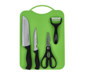 Express Delivery - Royalford RF10677 5 Piece Kitchen Gadget Set - Green and Black - ID 119701