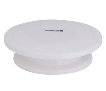 Express Delivery - Royalford RF10866 360 Degree Revolving 28cm Cake Stand - White - ID 119728