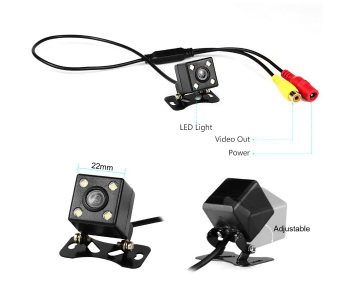 Generic HD Night Vision Mini Camera Wide Angle Back UP Hidden Car Rearview Reverse Camera - Black in UAE