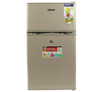 Geepas GRF1259GPE 125 Litre Double Door Defrost Refrigerator - White in UAE