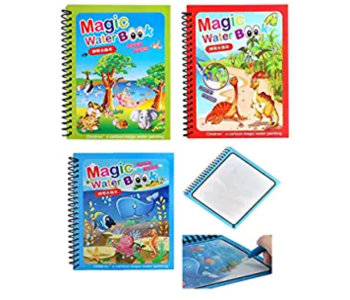 Express Delivery - 4 Pieces Magic Water Book Reusable for Painting Children's Cartoon Images with Water Pen - ID 119582