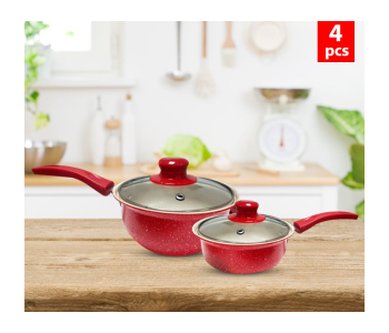 Express Delivery - Pack of 4 Pieces DDSTK Granite Coating Non Stick Cookware Set JA057 - ID 119325