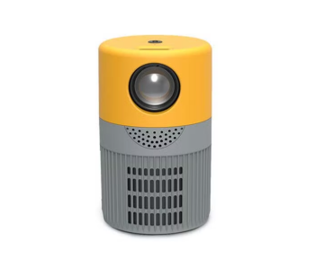 Portable 100 Inch FHD 1080P Mini Projector Home Theater -Yellow in KSA