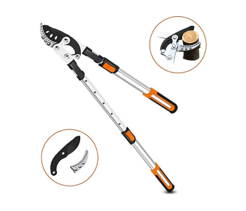 Generic Extendable Anvil Loppers Heavy Duty Telescopic Loppers And Pruners - Silver And Black in OMAN