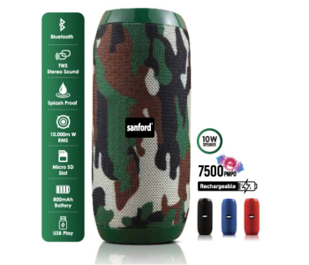Express Delivery - Sanford SF2211PS 800mAh Rechargeable Portable Speakers - Green - ID 120995