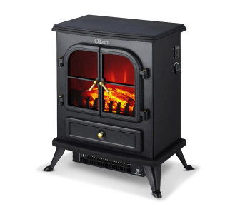 Express Delivery - Clikon CK4225 2000 Watts Fireplace Heater - Black - ID 121011