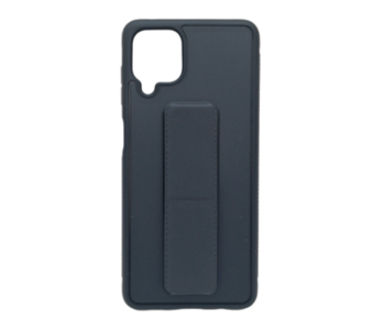 Express Delivery - Magnetic Strap Holder Stand Phone Case for Samsung Galaxy A12 - Black - ID 122208