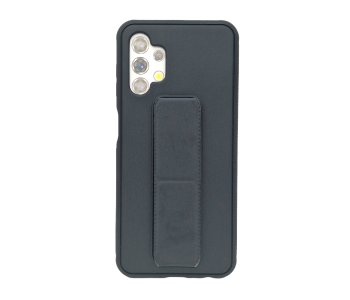 Express Delivery - Magnetic Strap Holder Stand Phone Case for Samsung Galaxy A13 - Black - ID 122207