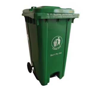 Express Delivery - Recycling Container Bin 240Litre Garbage Bin - Green - ID 84306