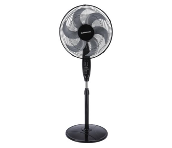 Express Delivery - Olsenmark OMF1793 Classic Stand Fan 16 Inch With Remote - Black - ID 121261