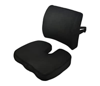 Galaxy Seat Cushion And Lumbar Support Pillow - Black in OMAN
