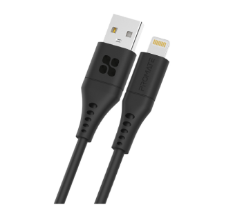 Promate 1.2Meter USB-A To Lightning Cable - Black in UAE