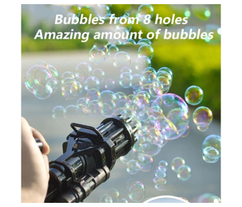 New Kids Gatling Bubble Gun Toys Summer Automatic Soap Water Bubble Machine For Children Toddlers Indoor Outdoor Wedding Bubble-C in OMAN
