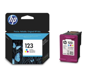 Express Delivery - HP F6V16AE 123 Tri Color Original Ink Cartridge - ID 123490