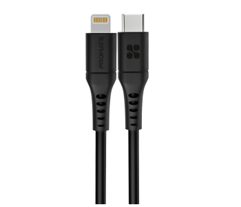 Promate 20Watts 1.2 Meter Ultra-Fast Charging Type-C To Lightning Cable - Black in UAE