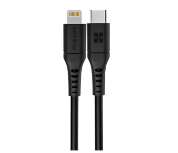 Promate 3 Meter 20Watts Fast Charging USB-C To Lightning Cable - Black in UAE