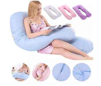 Express Delivery - Pregnancy Pillow with 5 Area Support for Women - Blue - ID 115271