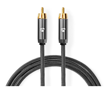 Express Delivery - Nedis CATB24170GY20 2 Meter Digital Audio Cable RCA Male to Male - Black - ID 123046