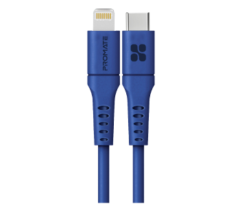 Promate 3 Meter 20Watts Fast Charging USB-C To Lightning Cable - Blue in UAE