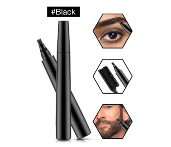 Unisex Waterproof Filler Pen For Beard And Eye Brows - Black C in KSA